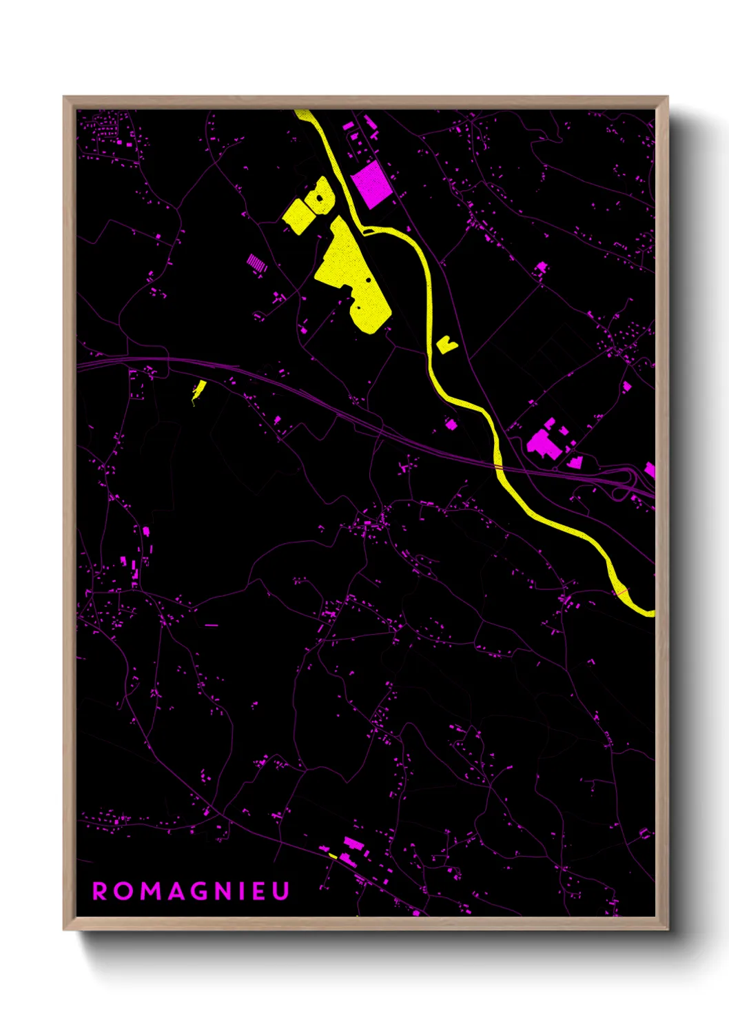 Une affiche de carte sur Romagnieu