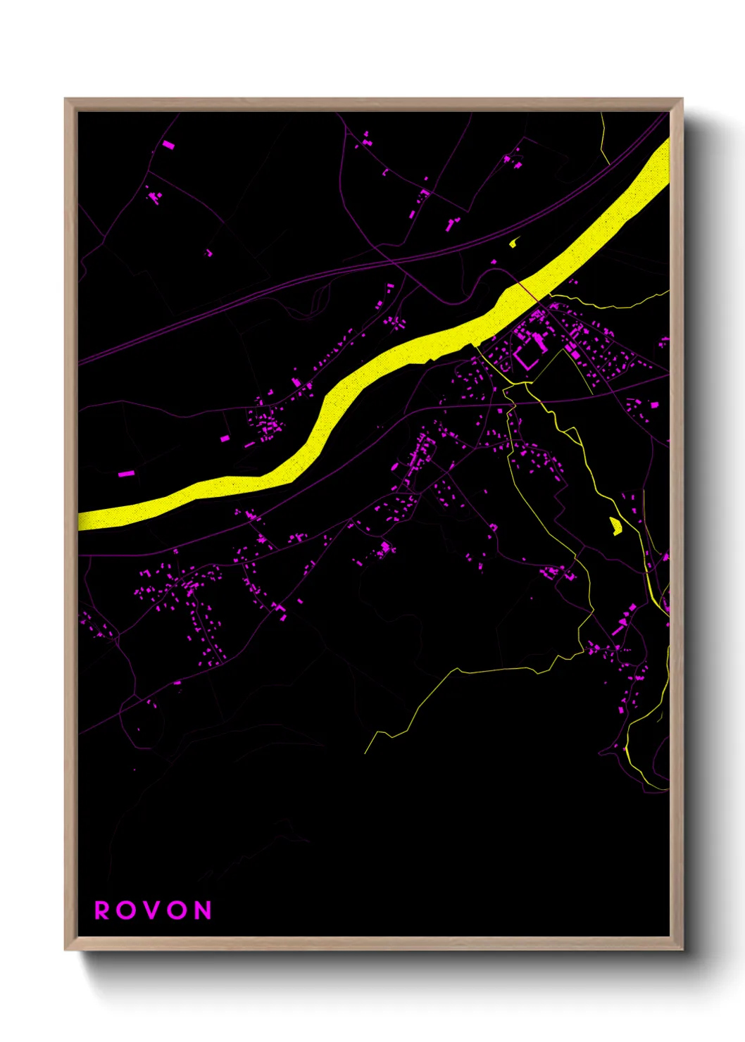 Une affiche de carte sur Rovon