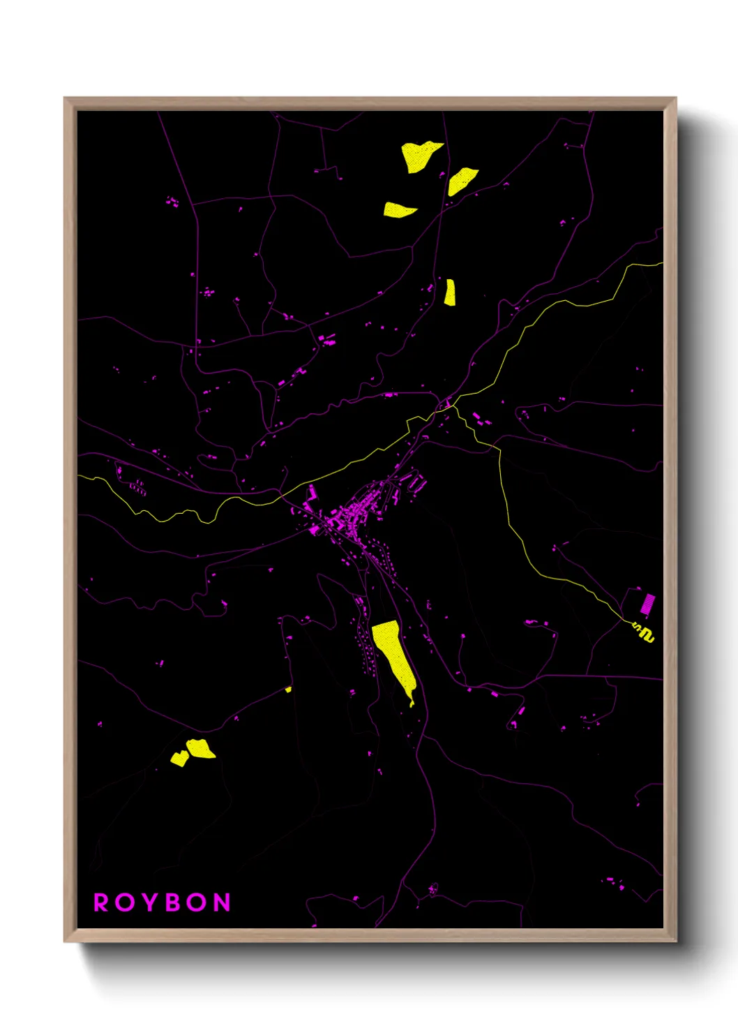 Une affiche de carte sur Roybon
