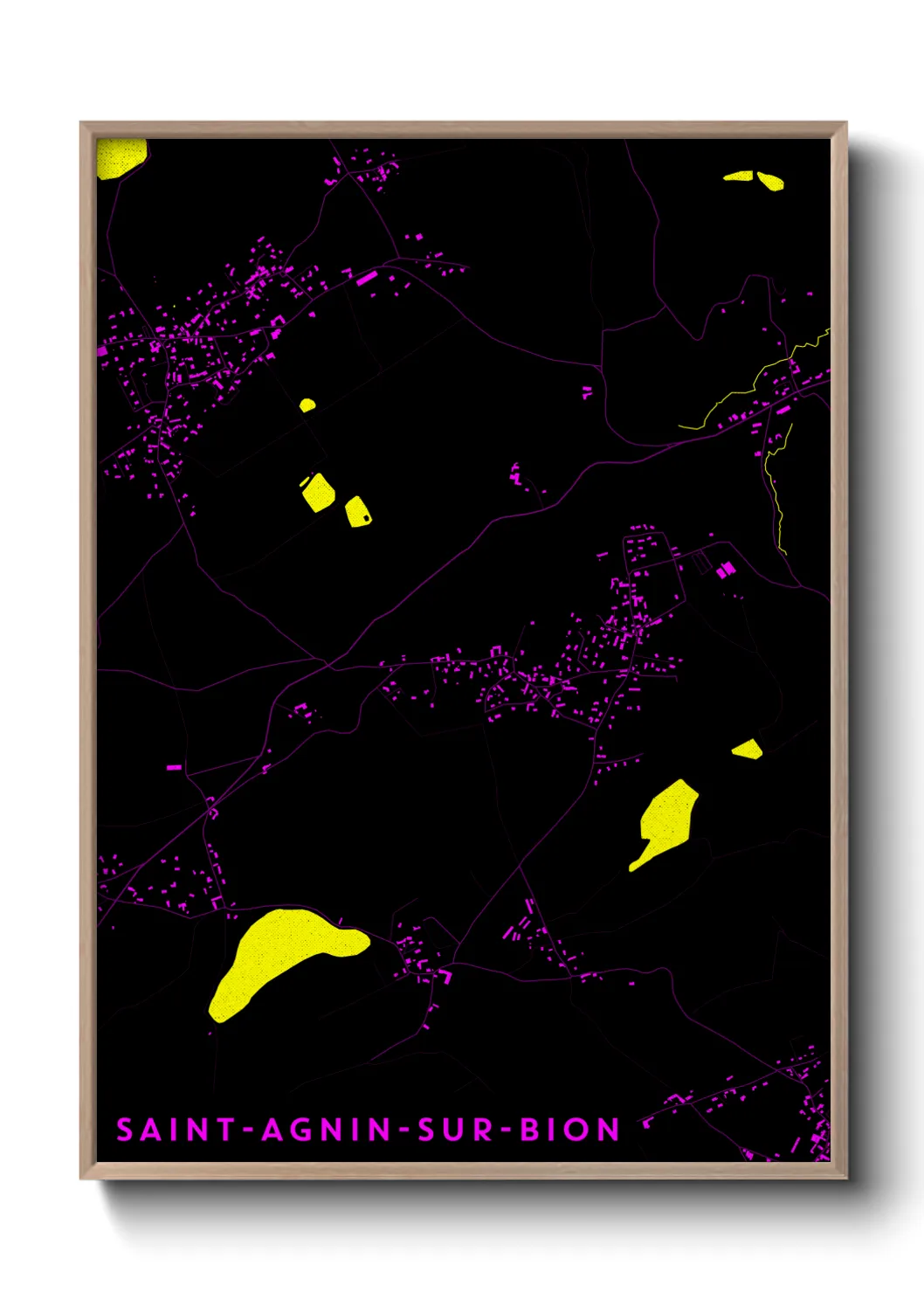 Une affiche de carte sur Saint-Agnin-sur-Bion