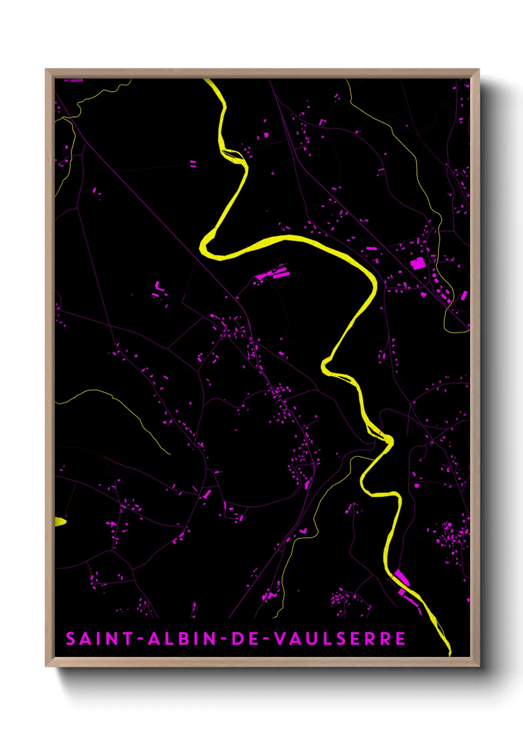 Une affiche de carte sur Saint-Albin-de-Vaulserre