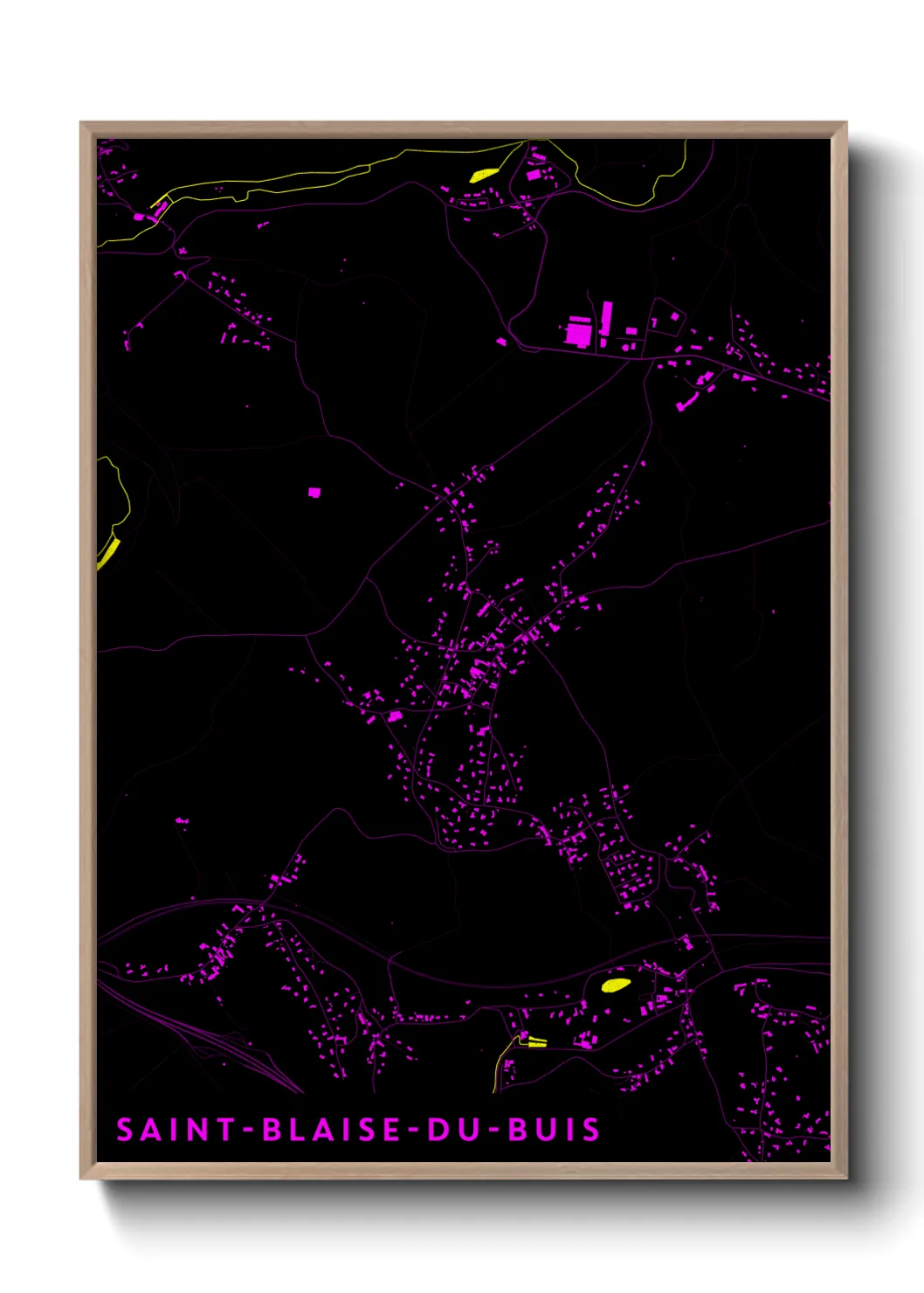 Une affiche de carte sur Saint-Blaise-du-Buis