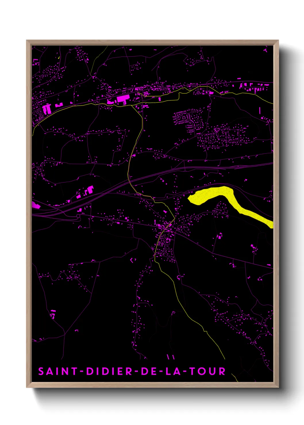 Une affiche de carte sur Saint-Didier-de-la-Tour