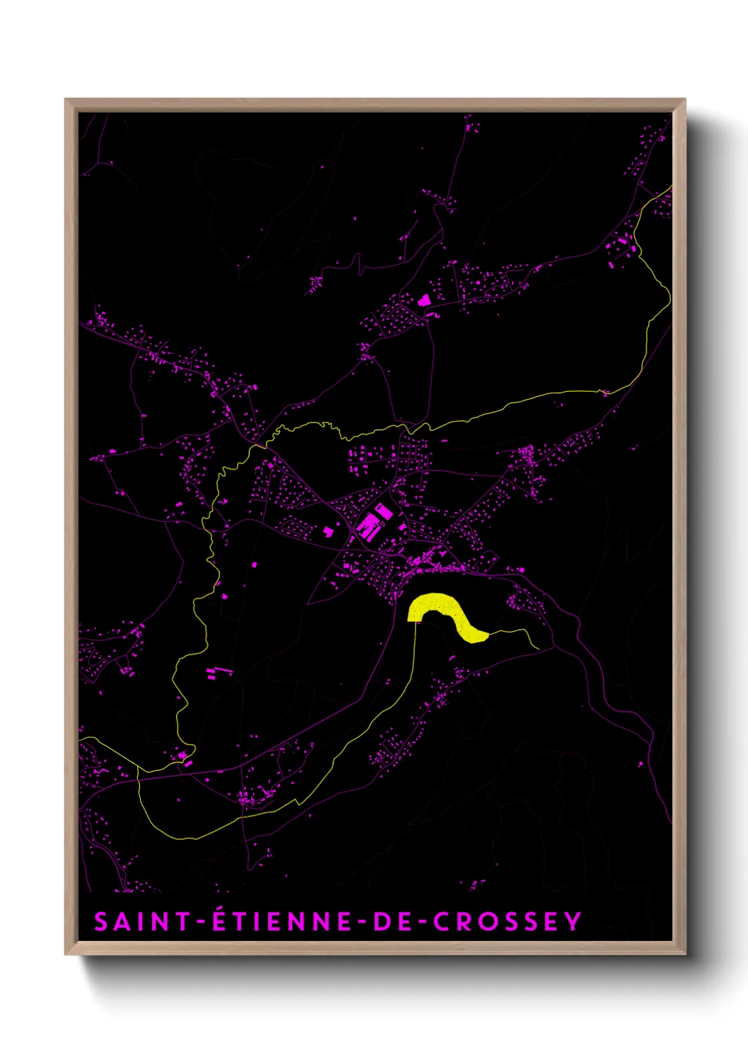 Un poster carteSaint-Étienne-de-Crossey