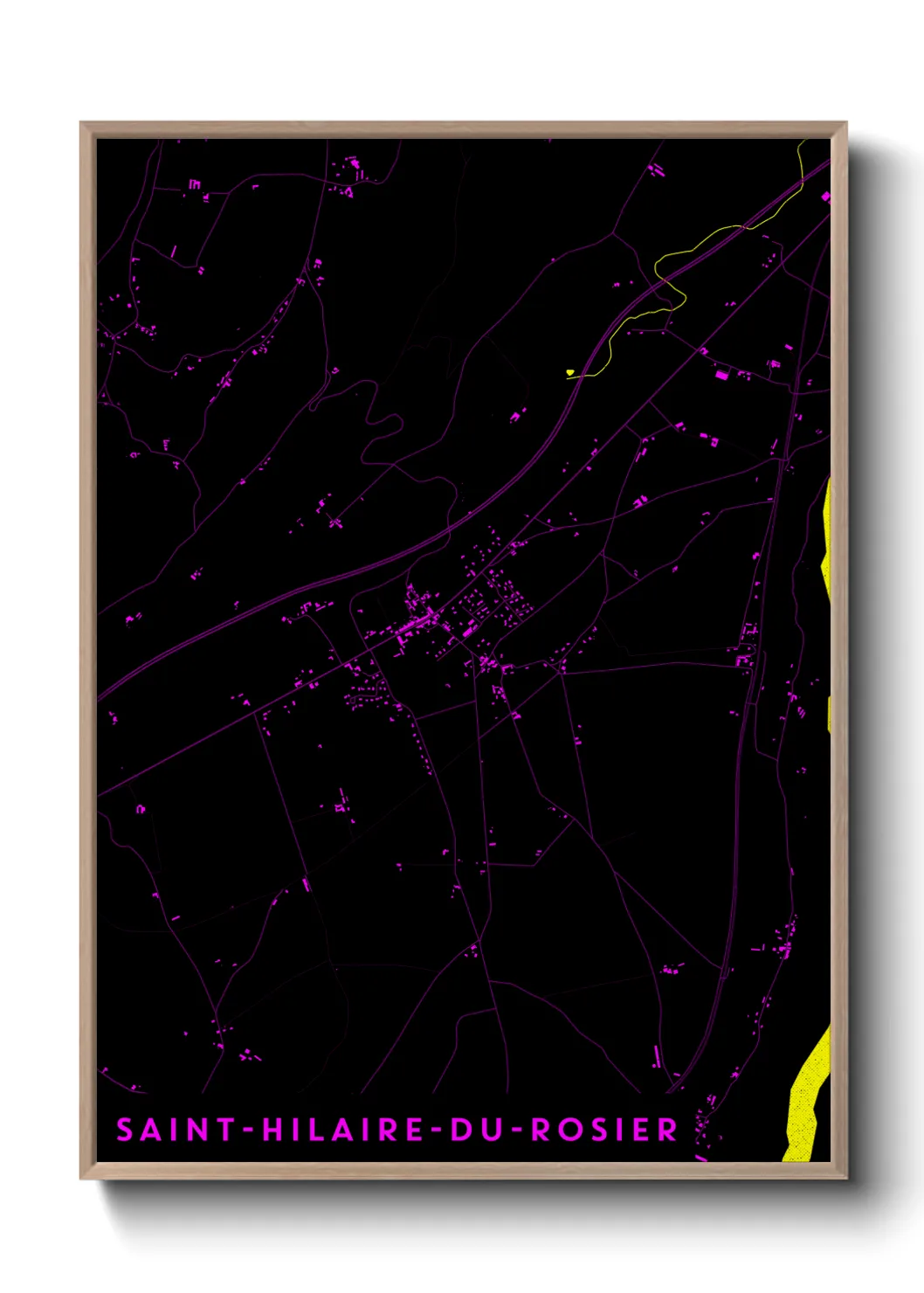 Une affiche de carte sur Saint-Hilaire-du-Rosier