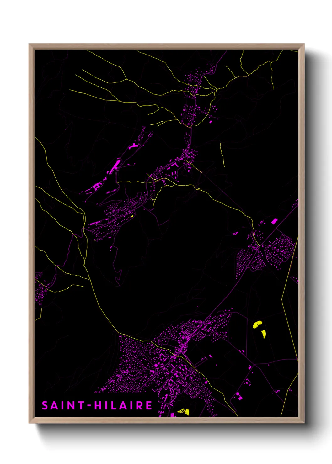 Une affiche de carte sur Saint-Hilaire