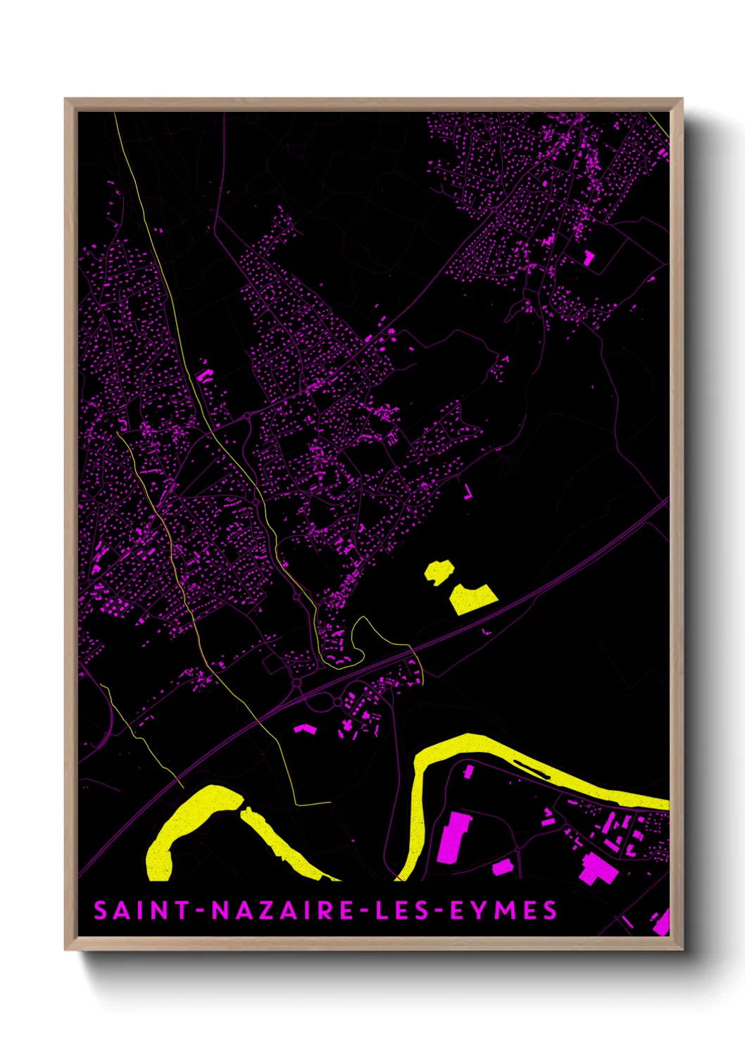 Une affiche de carte sur Saint-Nazaire-les-Eymes