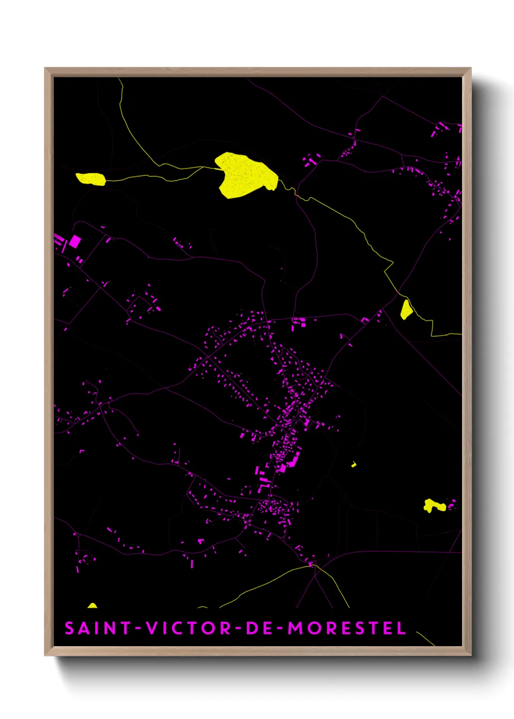 Une affiche de carte sur Saint-Victor-de-Morestel