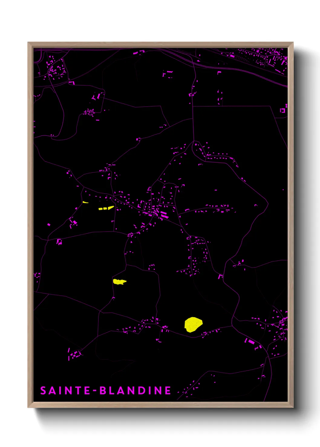 Une affiche de carte sur Sainte-Blandine