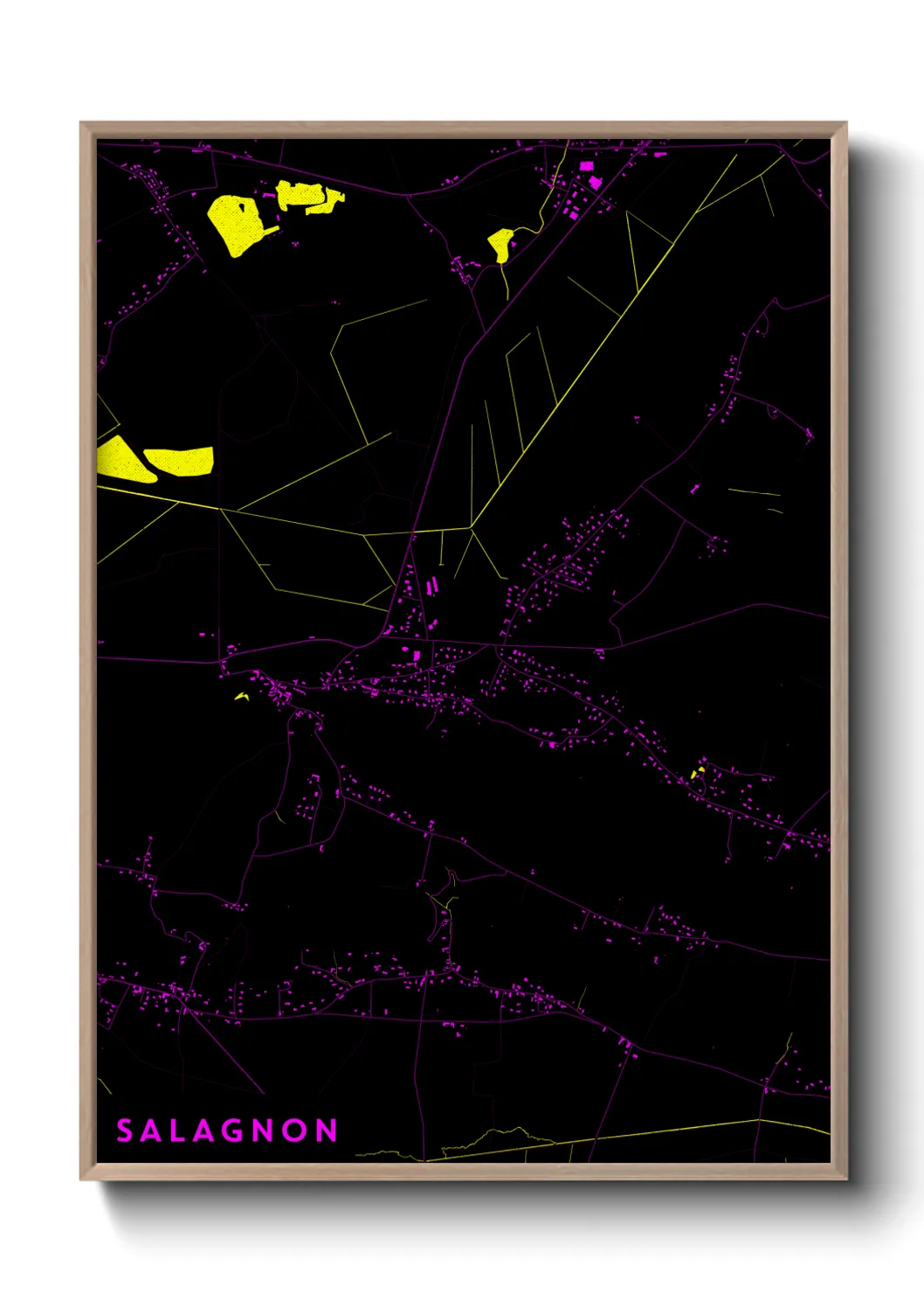 Une affiche de carte sur Salagnon