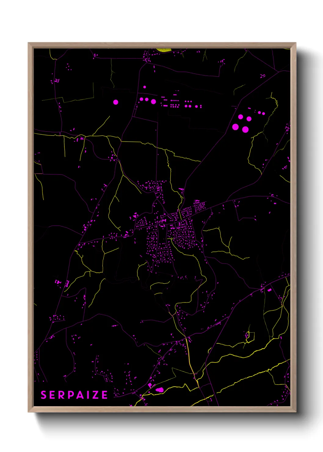 Une affiche de carte sur Serpaize
