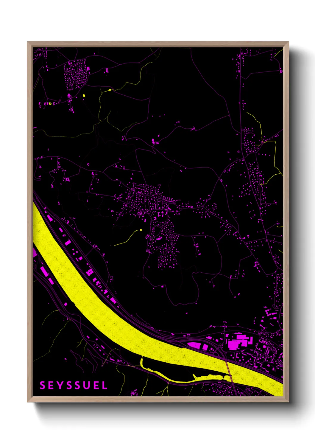 Une affiche de carte sur Seyssuel