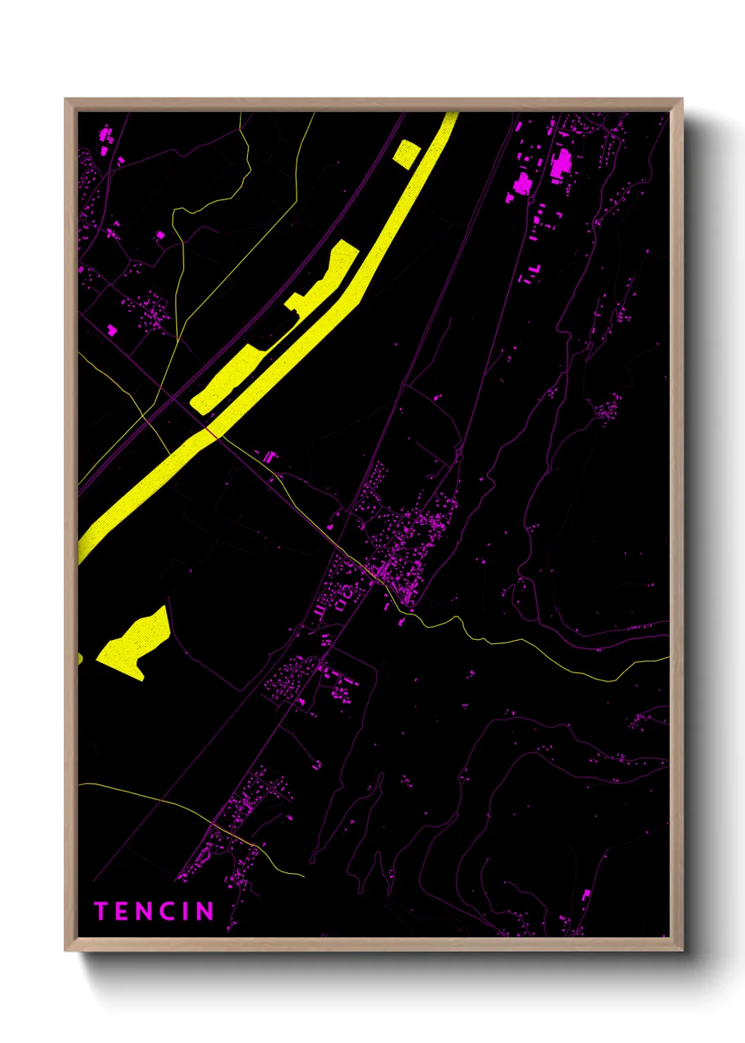 Une affiche de carte sur Tencin