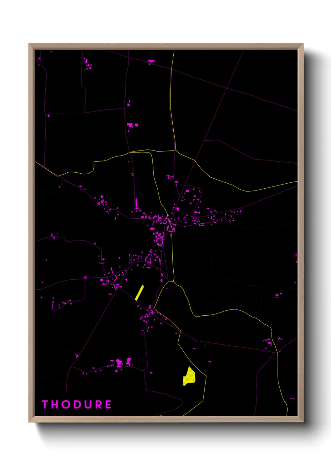 Une affiche de carte sur Thodure