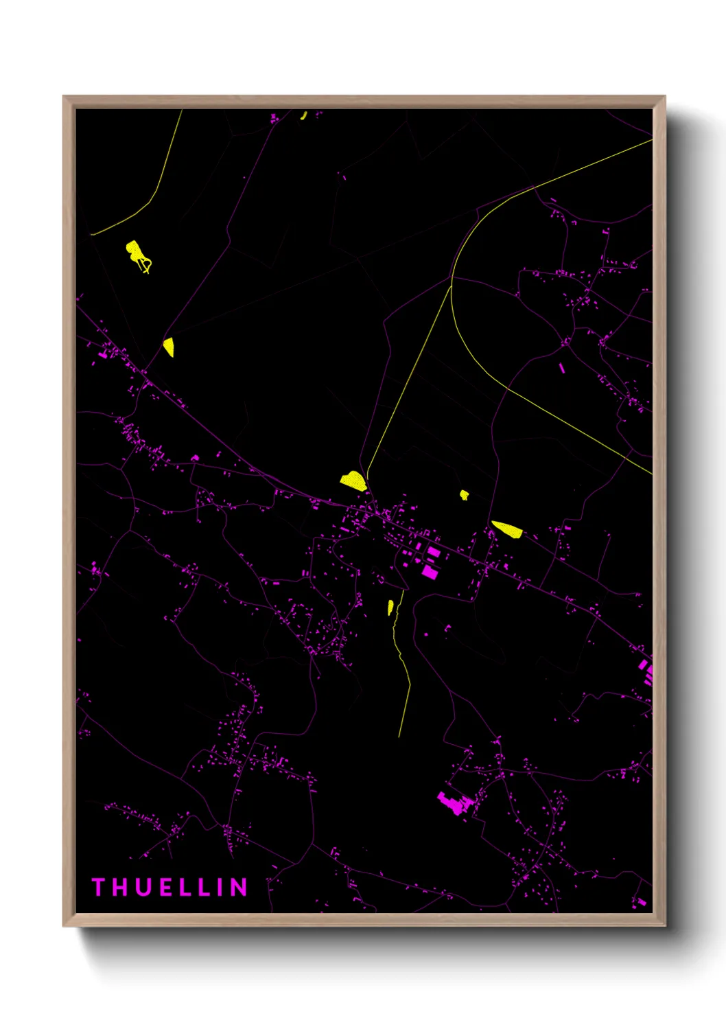 Une affiche de carte sur Thuellin