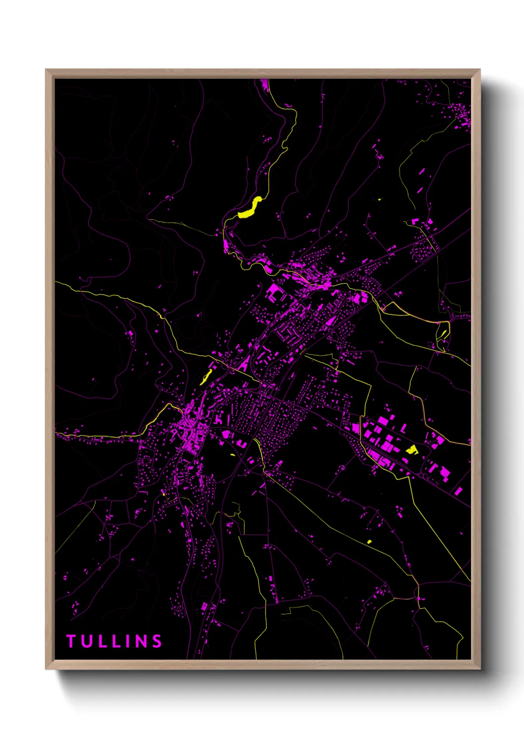 Une affiche de carte sur Tullins