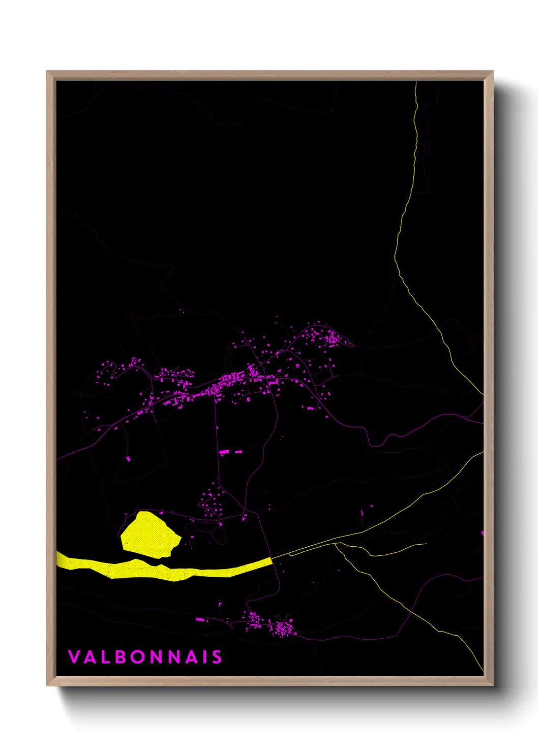 Une affiche de carte sur Valbonnais