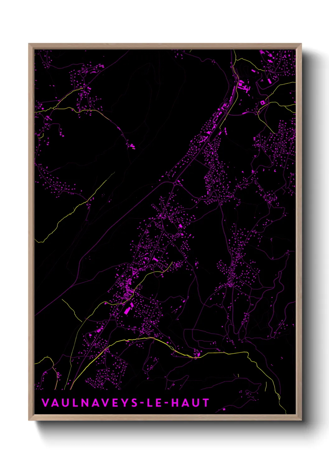 Un poster carteVaulnaveys-le-Haut