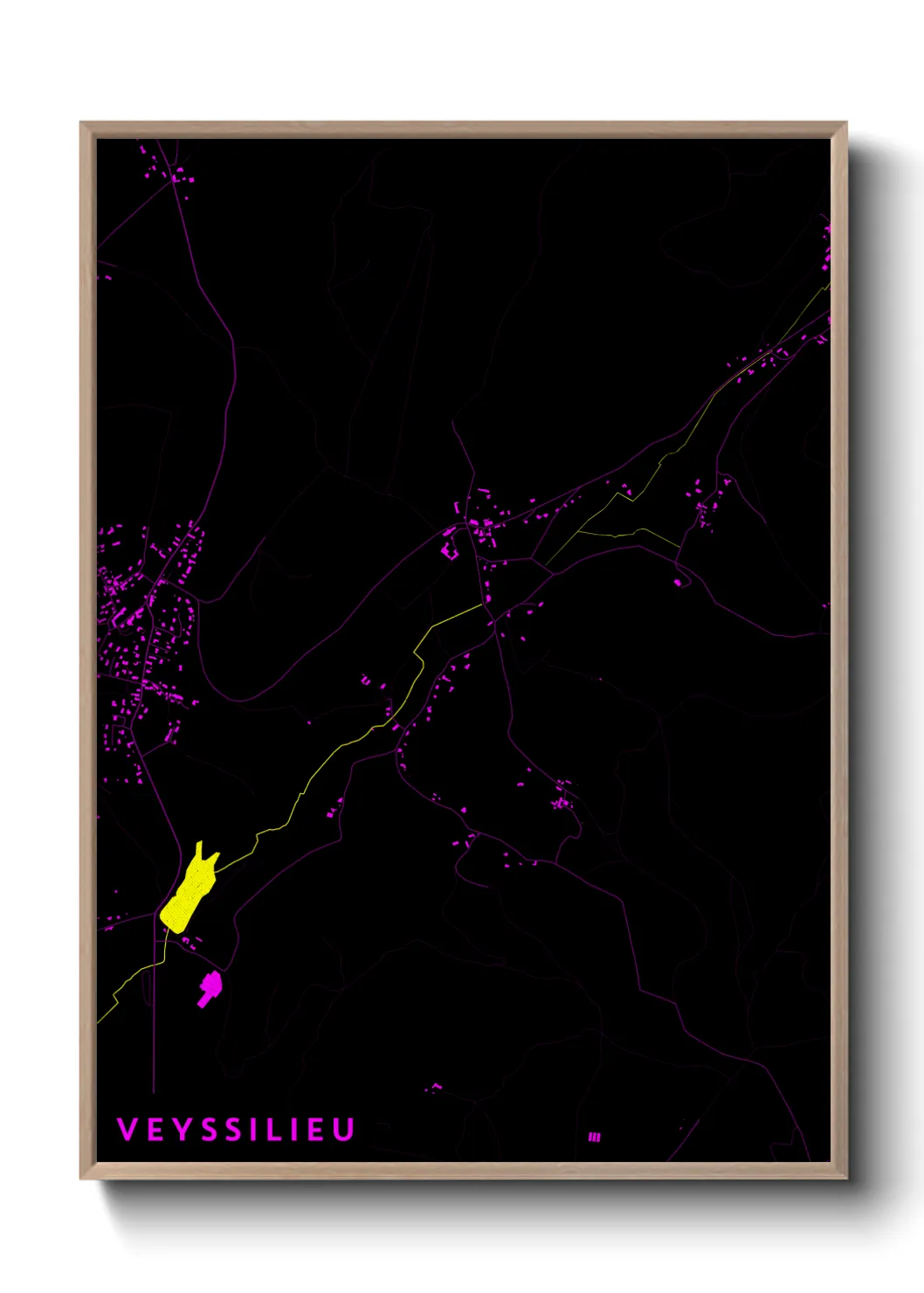 Une affiche de carte sur Veyssilieu