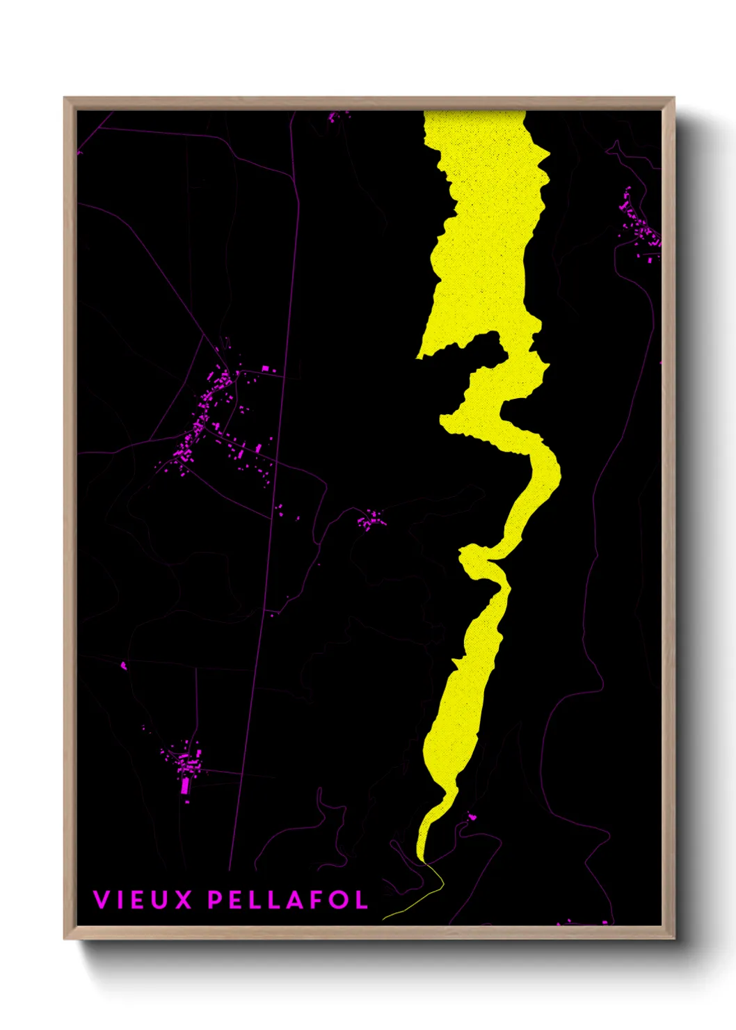 Une affiche de carte sur Vieux Pellafol