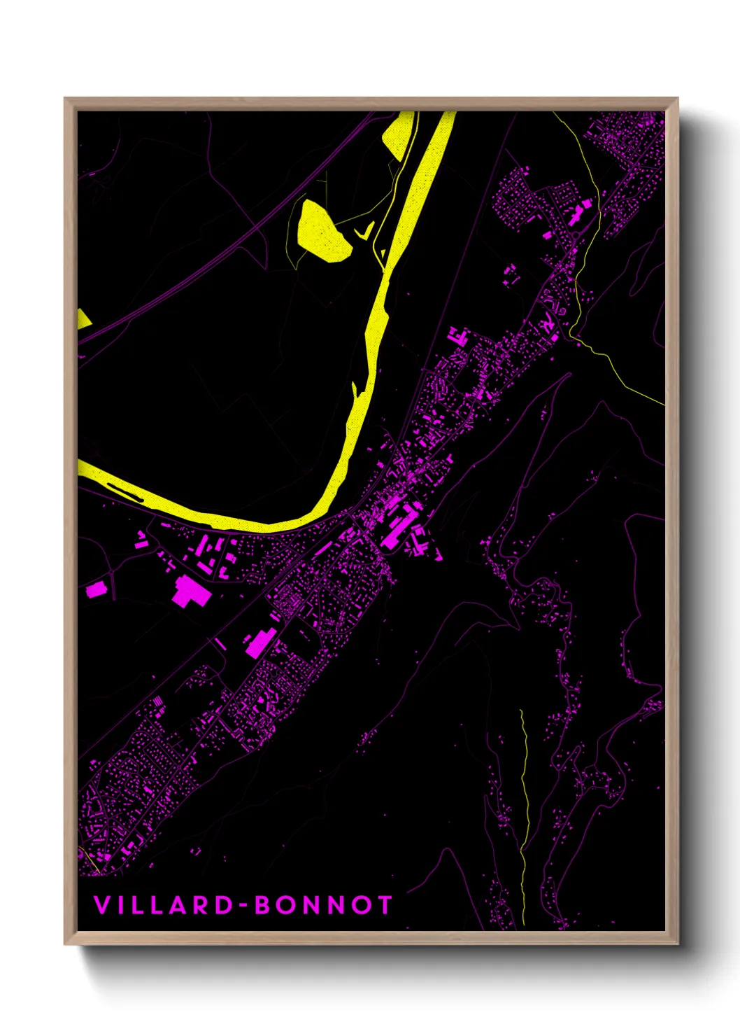 Une affiche de carte sur Villard-Bonnot