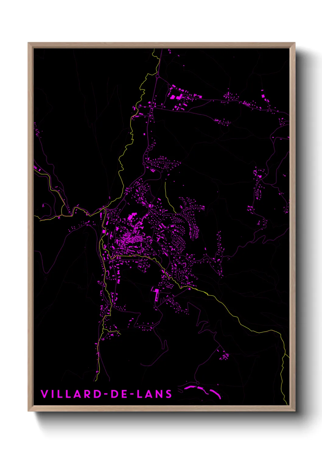 Une affiche de carte sur Villard-de-Lans