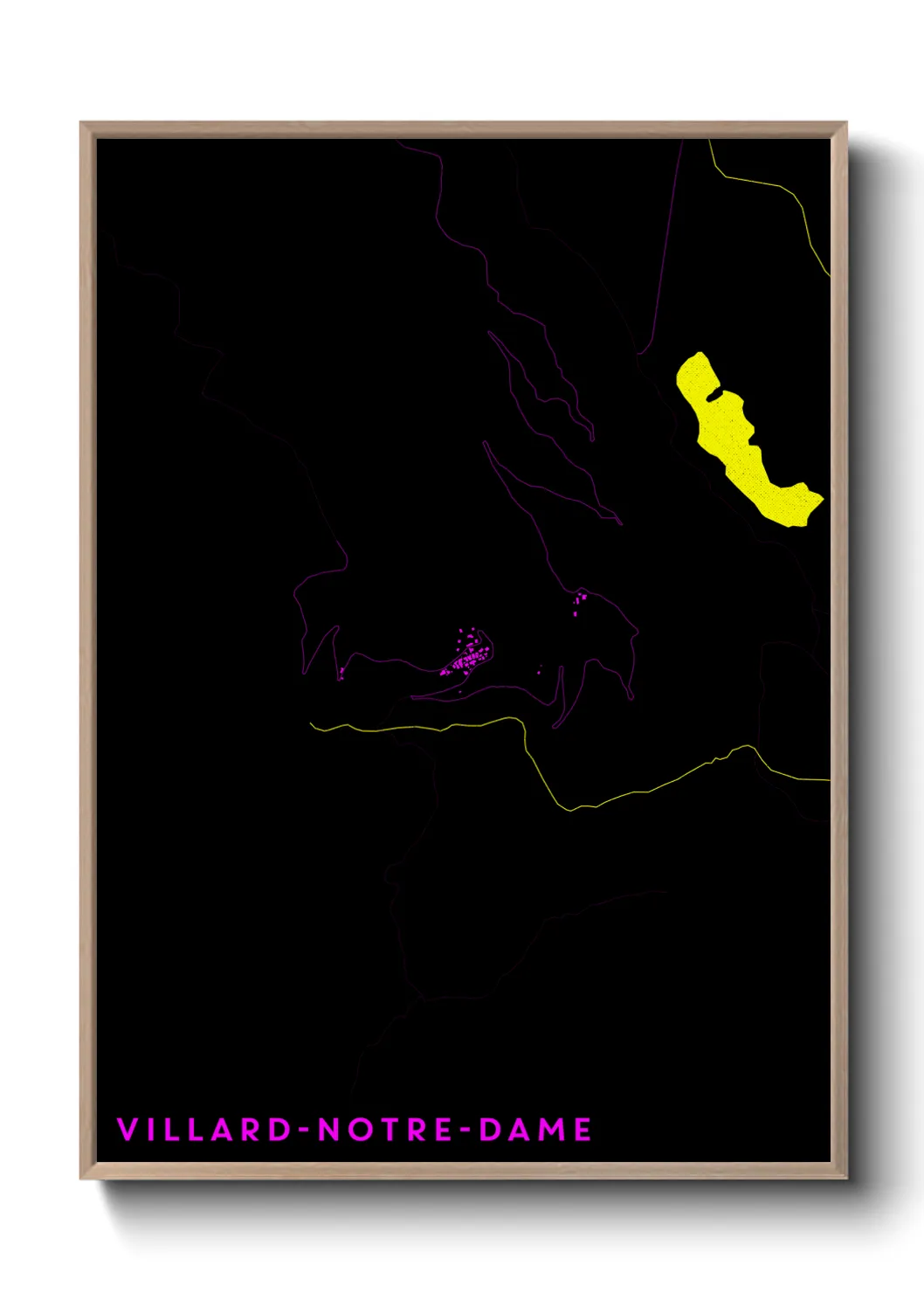 Une affiche de carte sur Villard-Notre-Dame