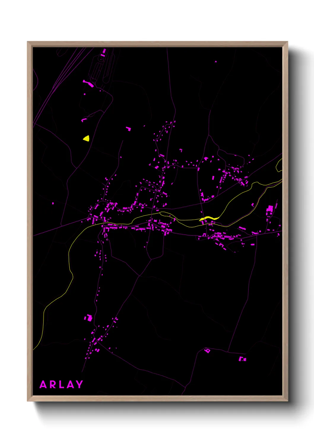 Une affiche de carte sur Arlay