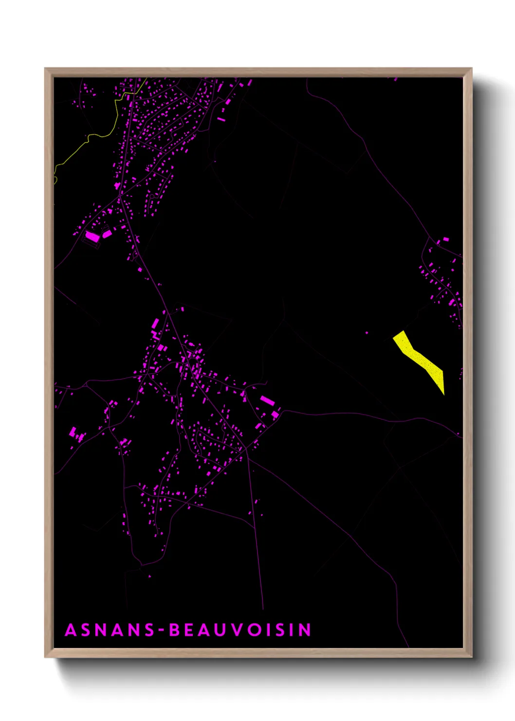 Un poster carteAsnans-Beauvoisin