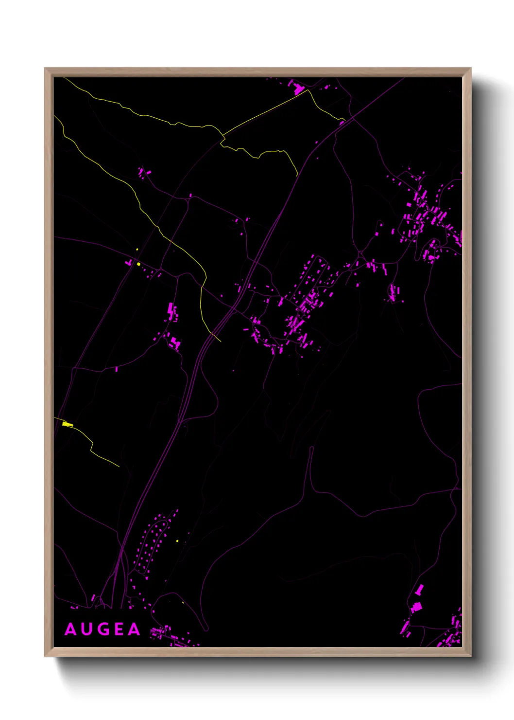 Une affiche de carte sur Augea