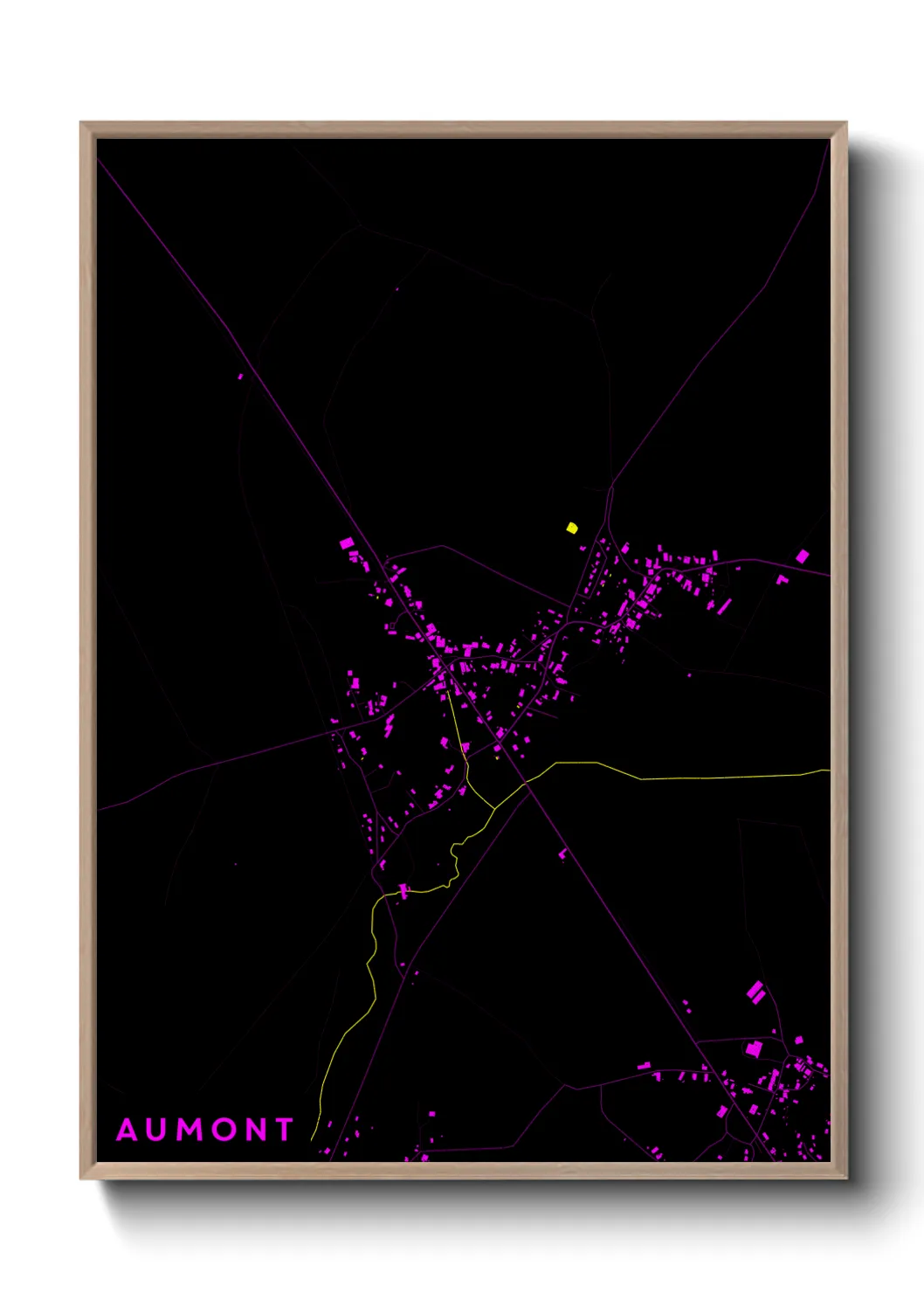 Une affiche de carte sur Aumont