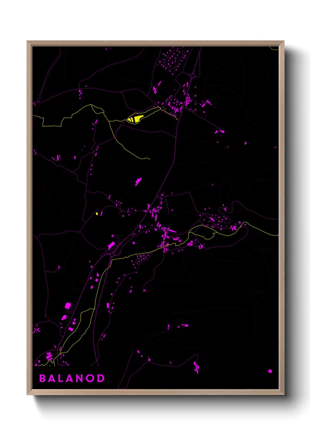 Une affiche de carte sur Balanod