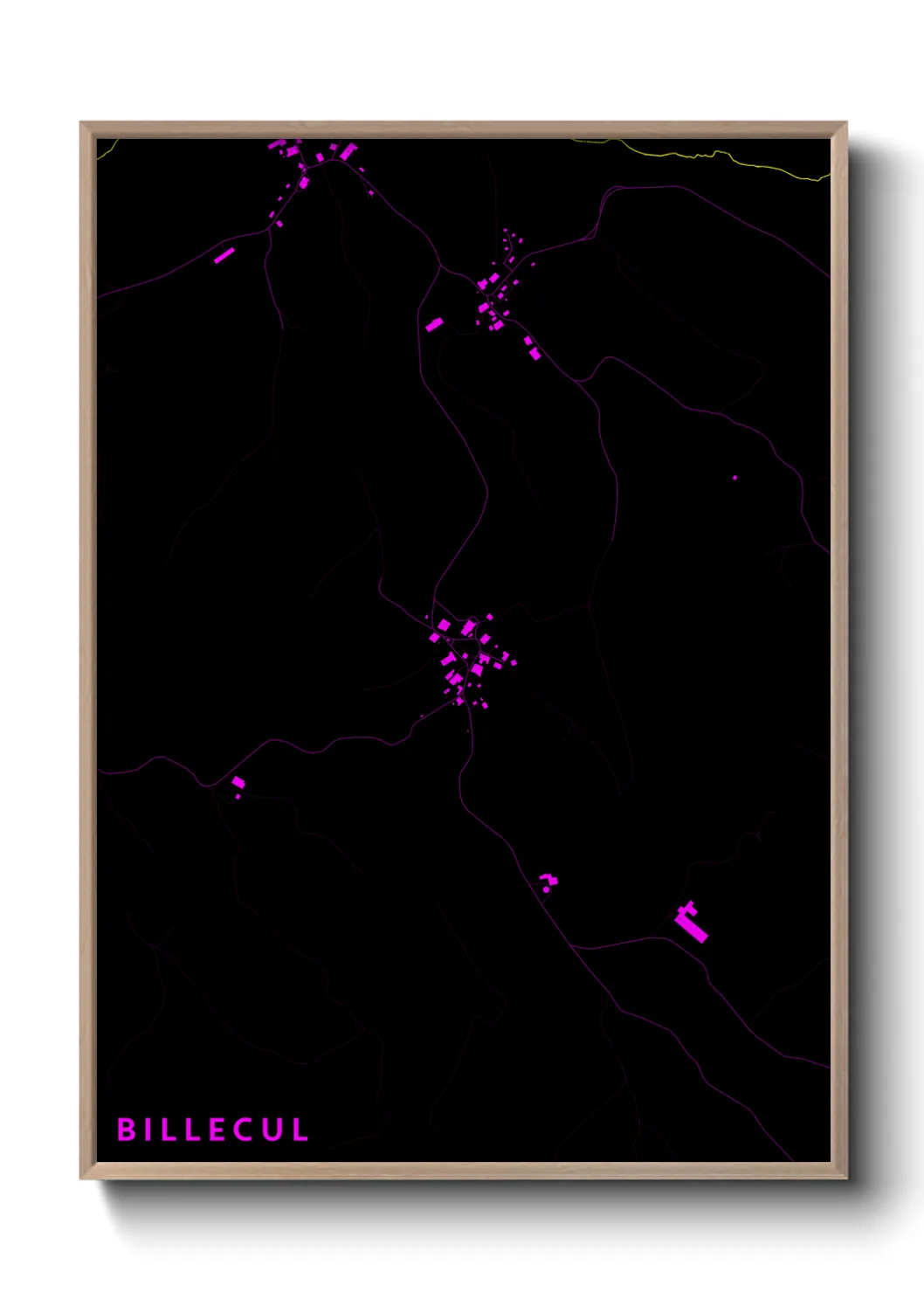 Une affiche de carte sur Billecul