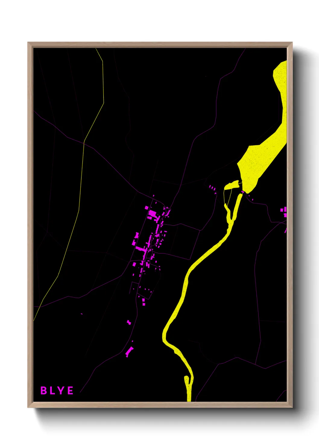 Une affiche de carte sur Blye