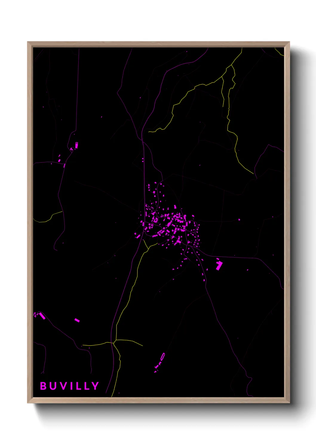 Une affiche de carte sur Buvilly