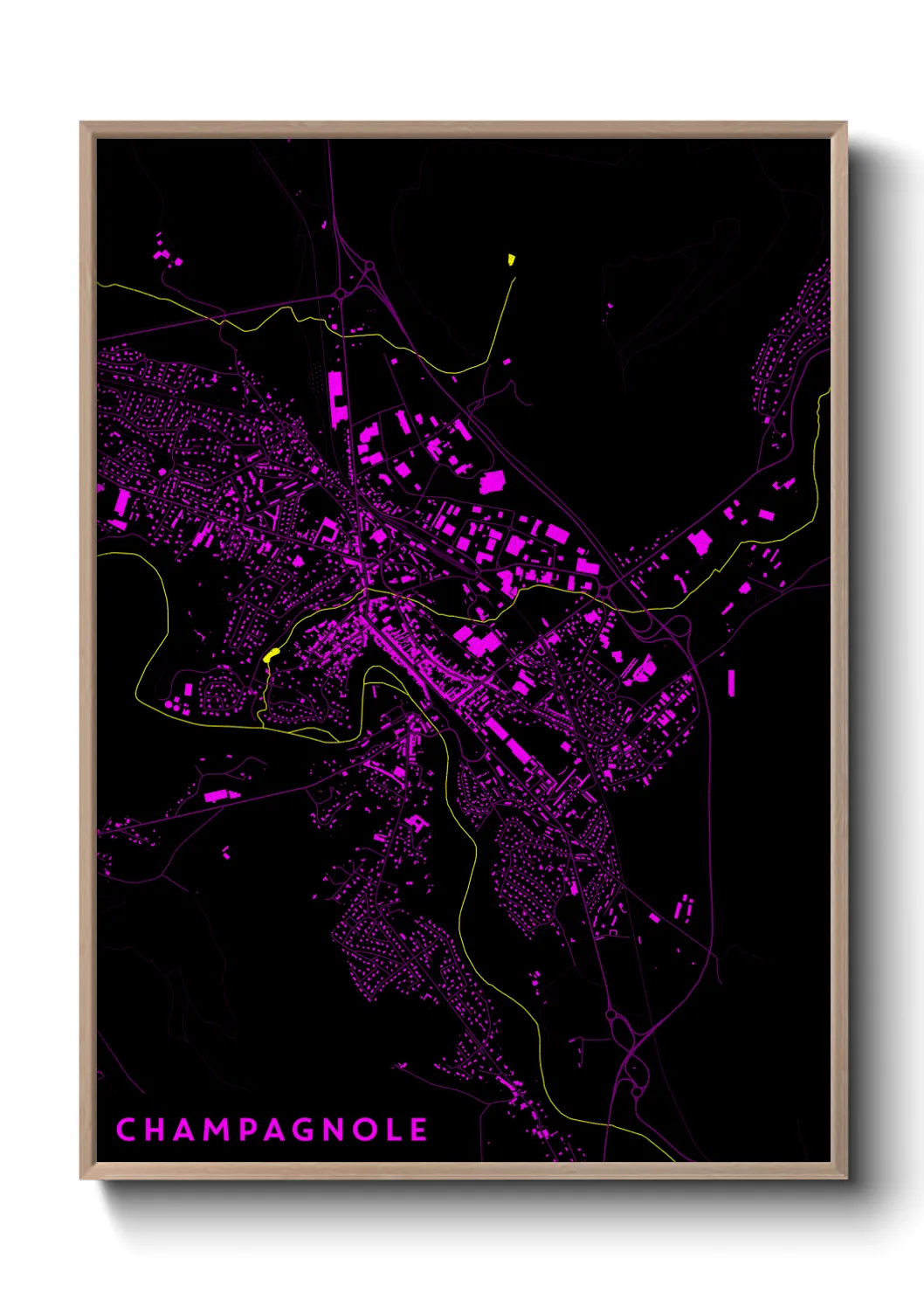 Une affiche de carte sur Champagnole