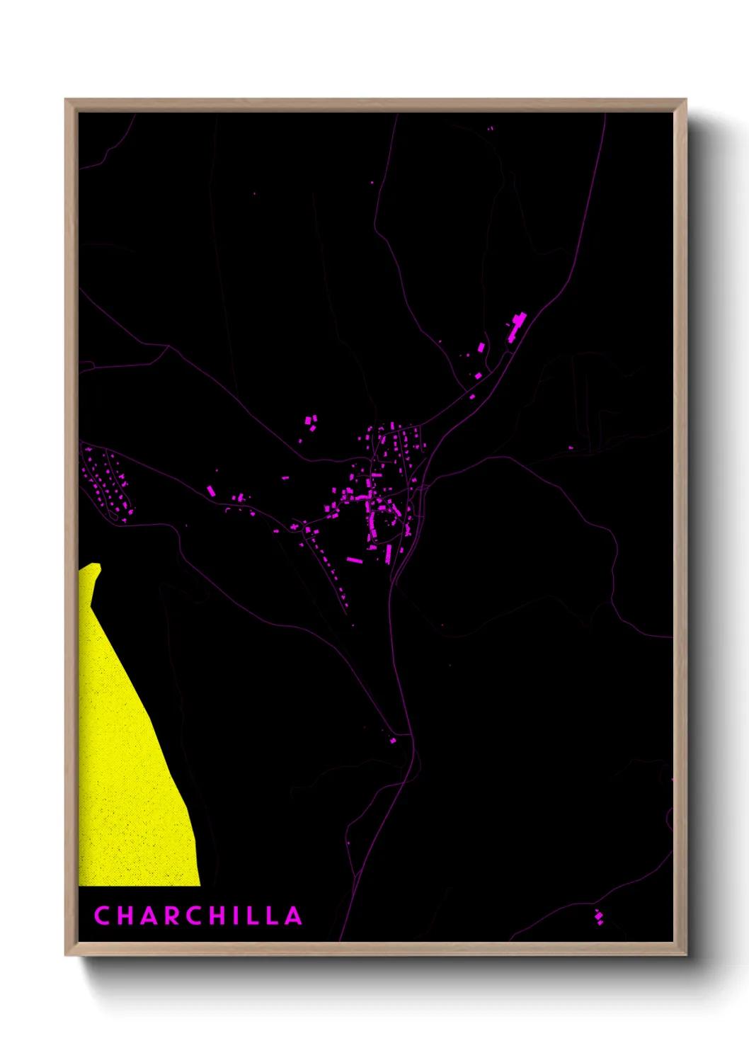 Une affiche de carte sur Charchilla