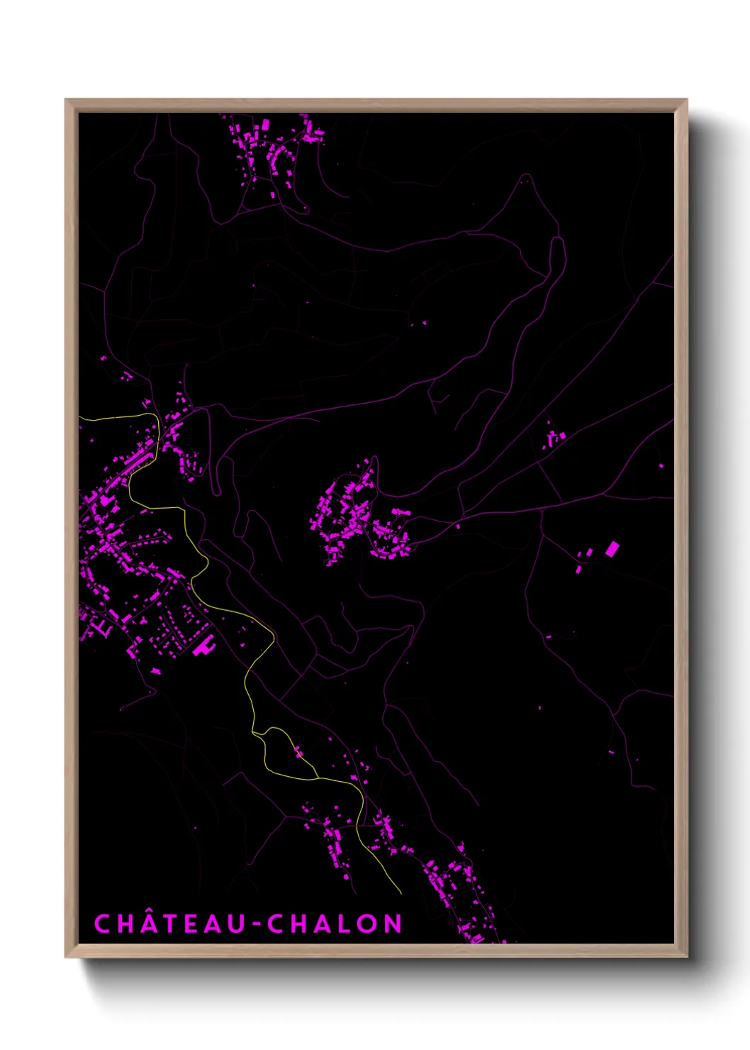 Une affiche de carte sur Château-Chalon