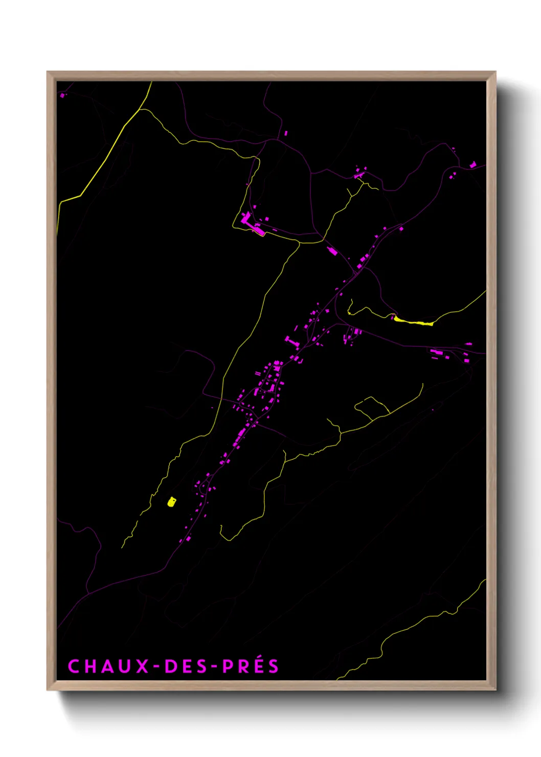 Un poster carteChaux-des-Prés