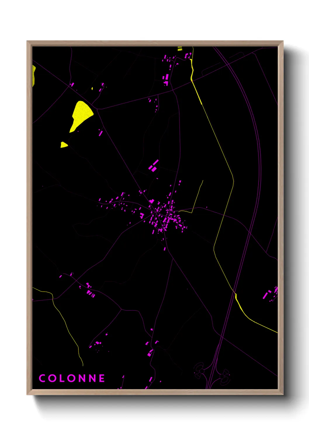 Une affiche de carte sur Colonne