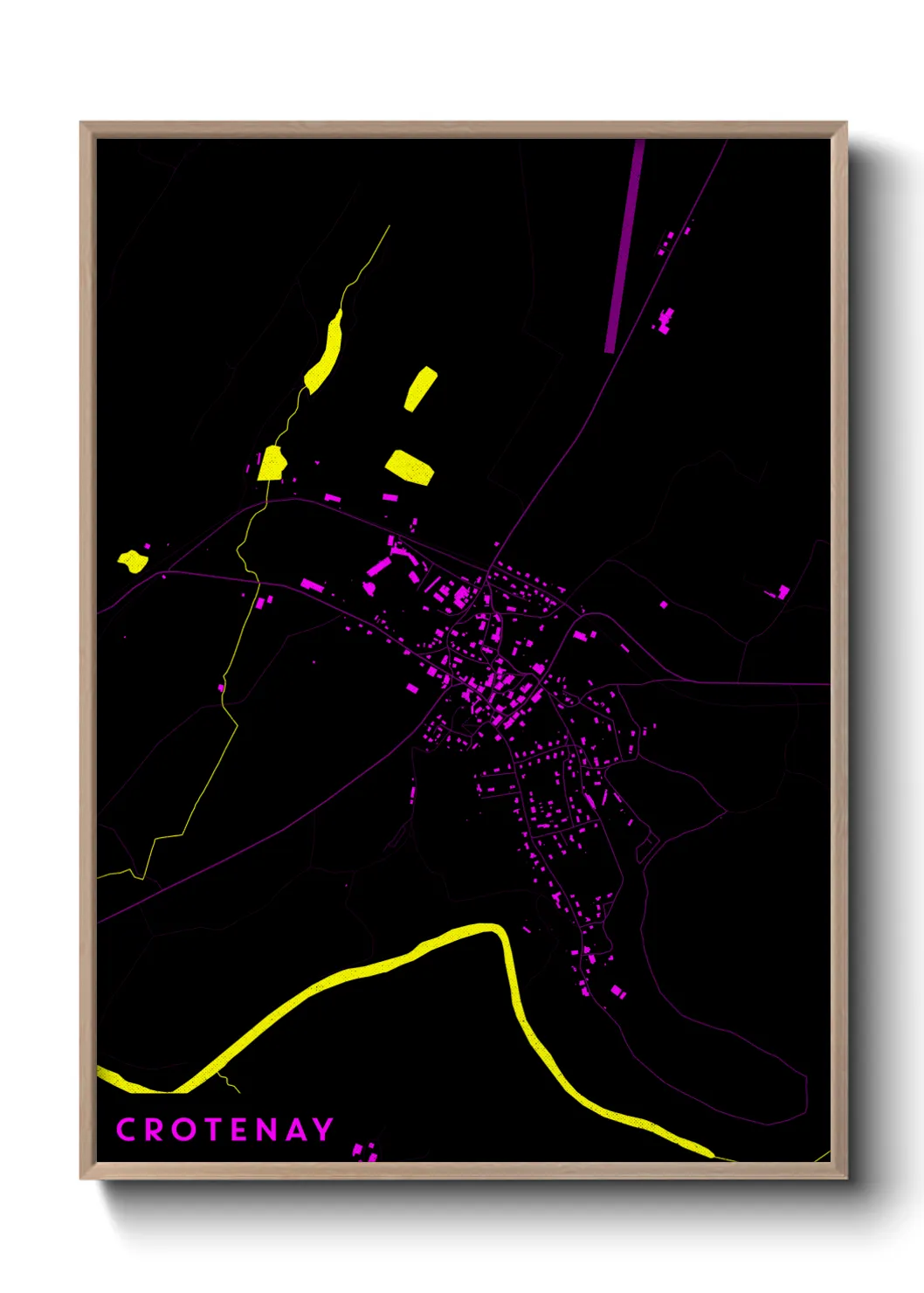 Une affiche de carte sur Crotenay