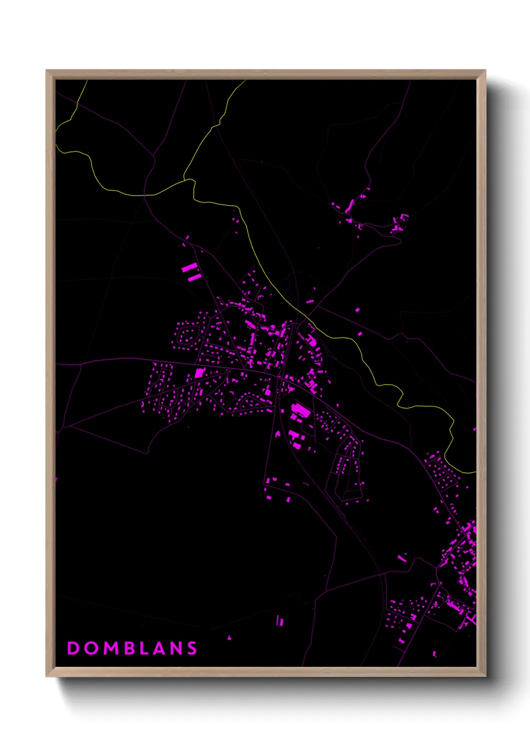 Une affiche de carte sur Domblans