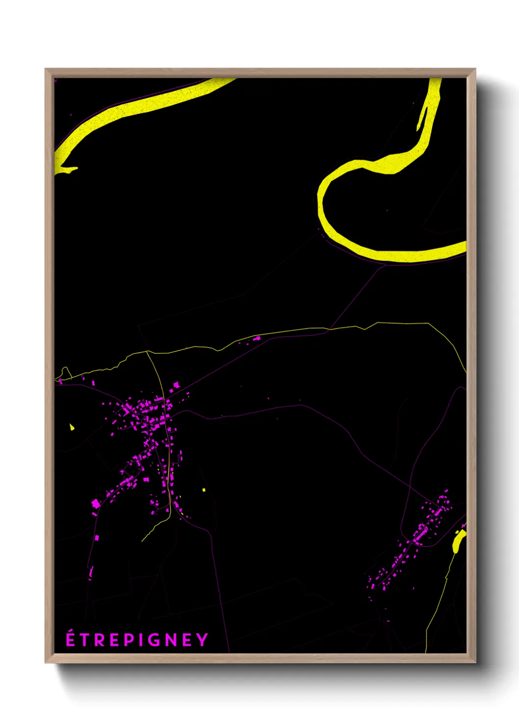 Une affiche de carte sur Étrepigney