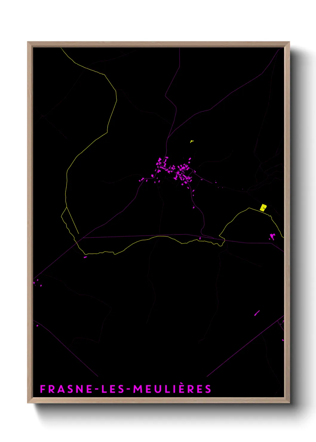 Une affiche de carte sur Frasne-les-Meulières
