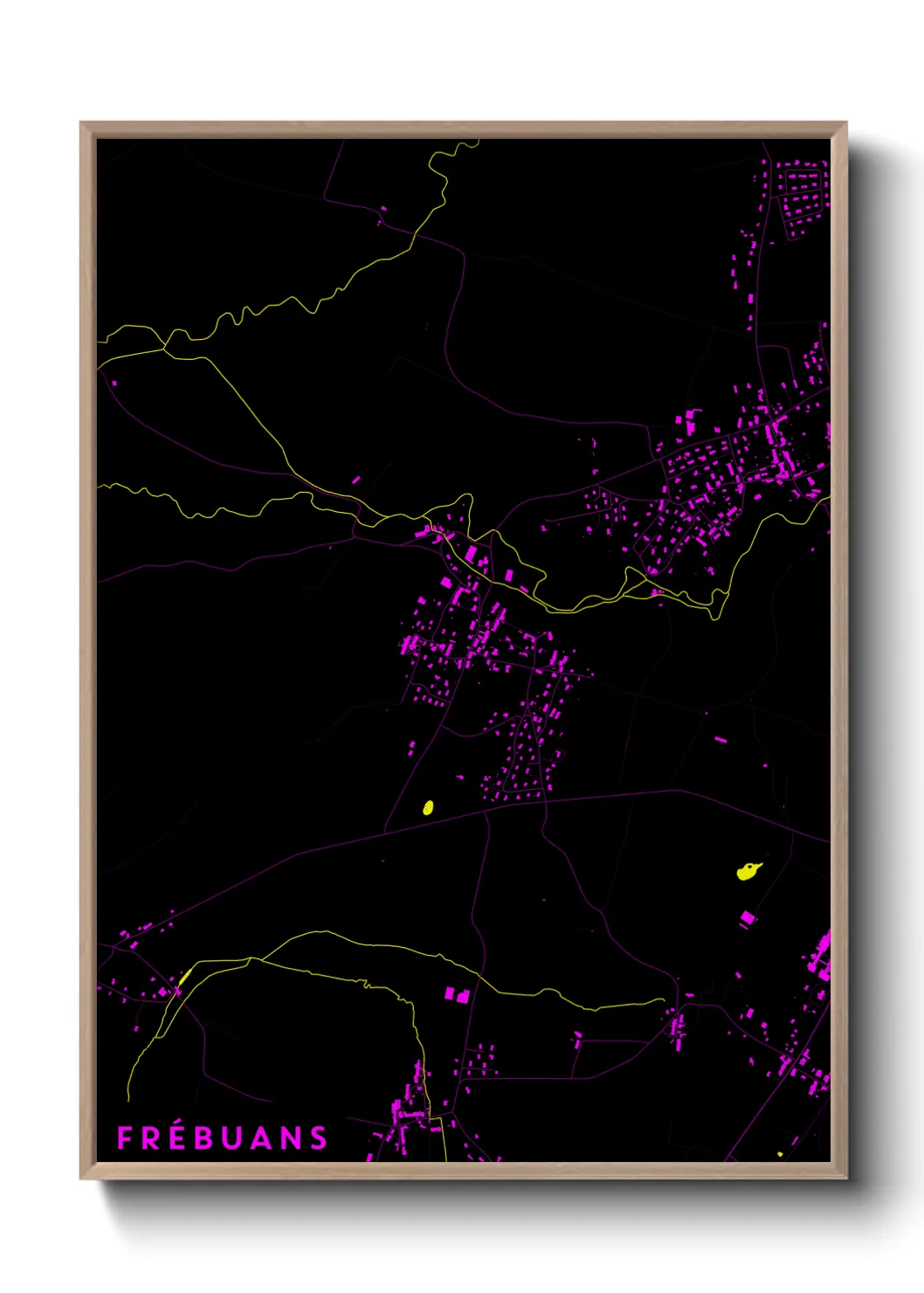Une affiche de carte sur Frébuans