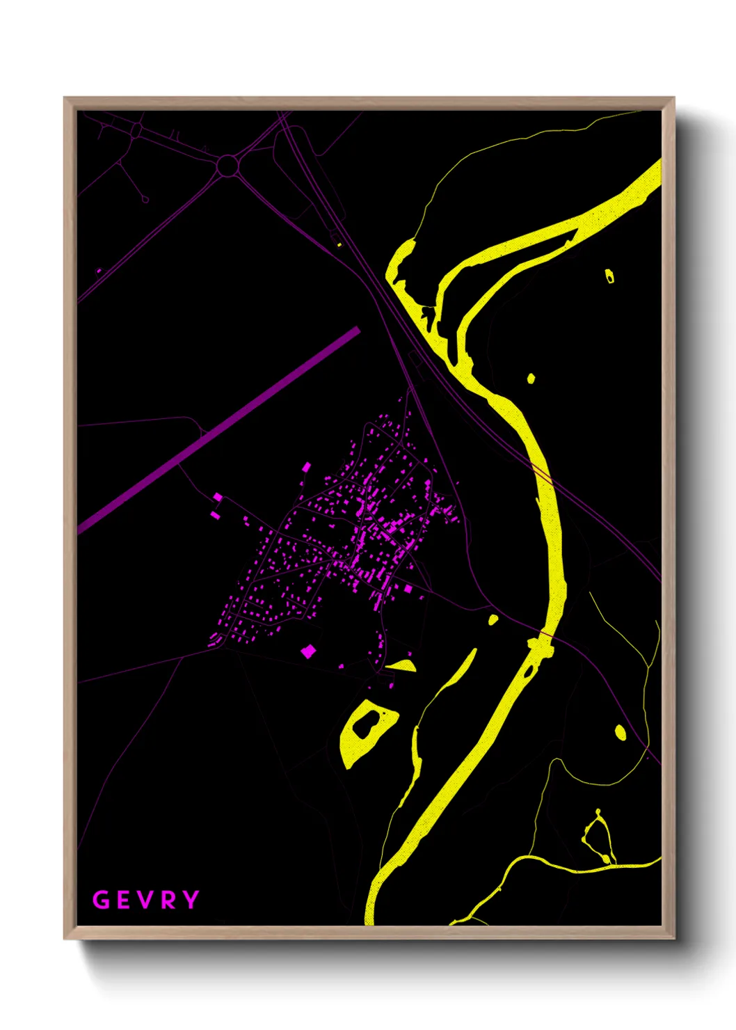 Une affiche de carte sur Gevry