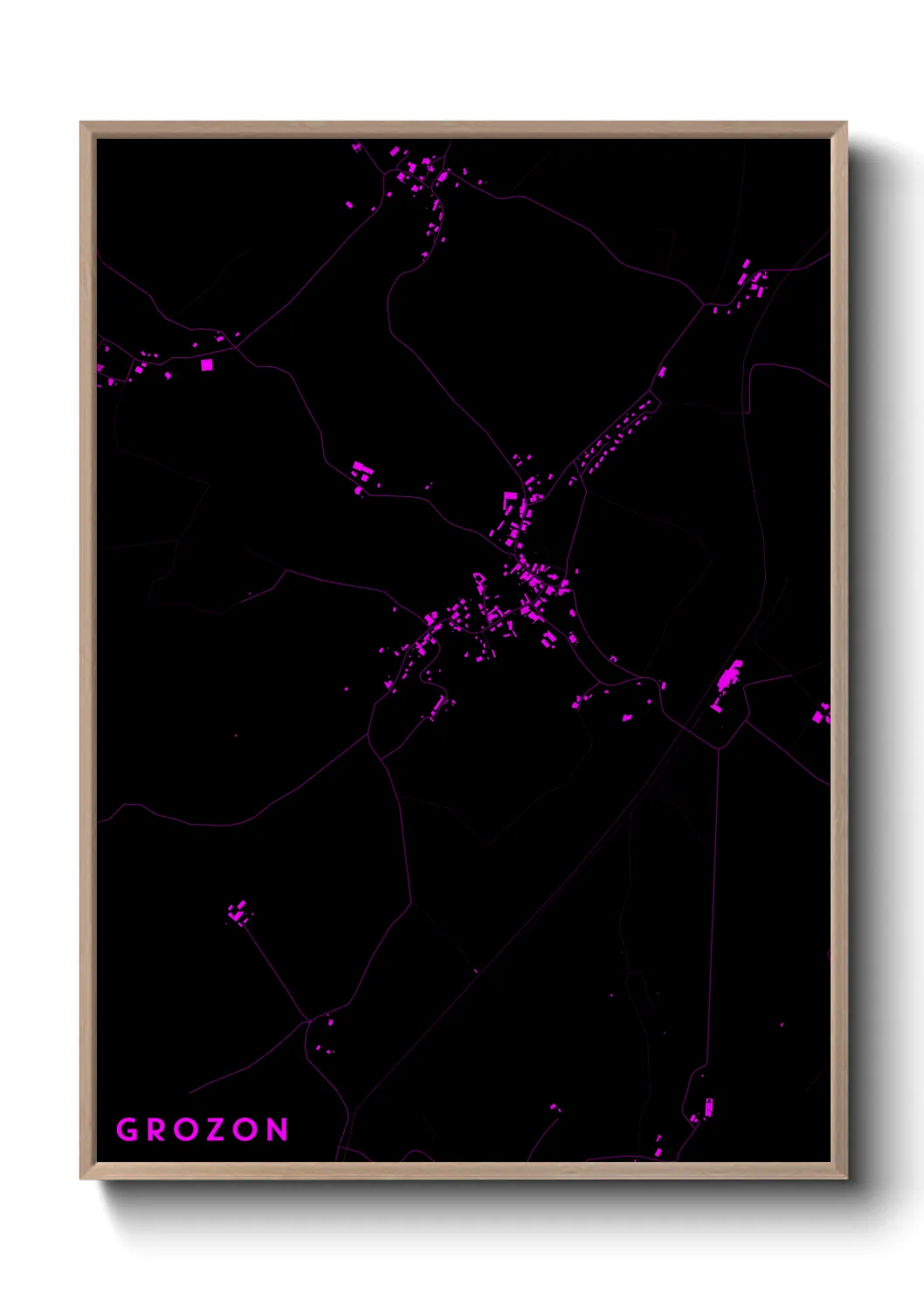 Une affiche de carte sur Grozon