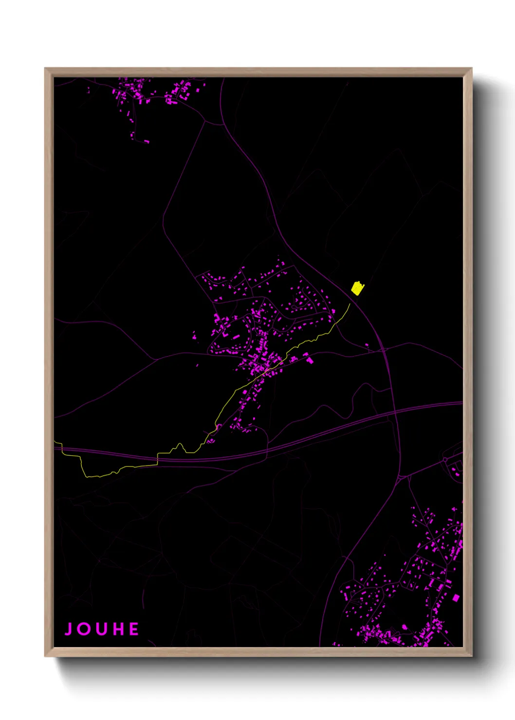 Une affiche de carte sur Jouhe