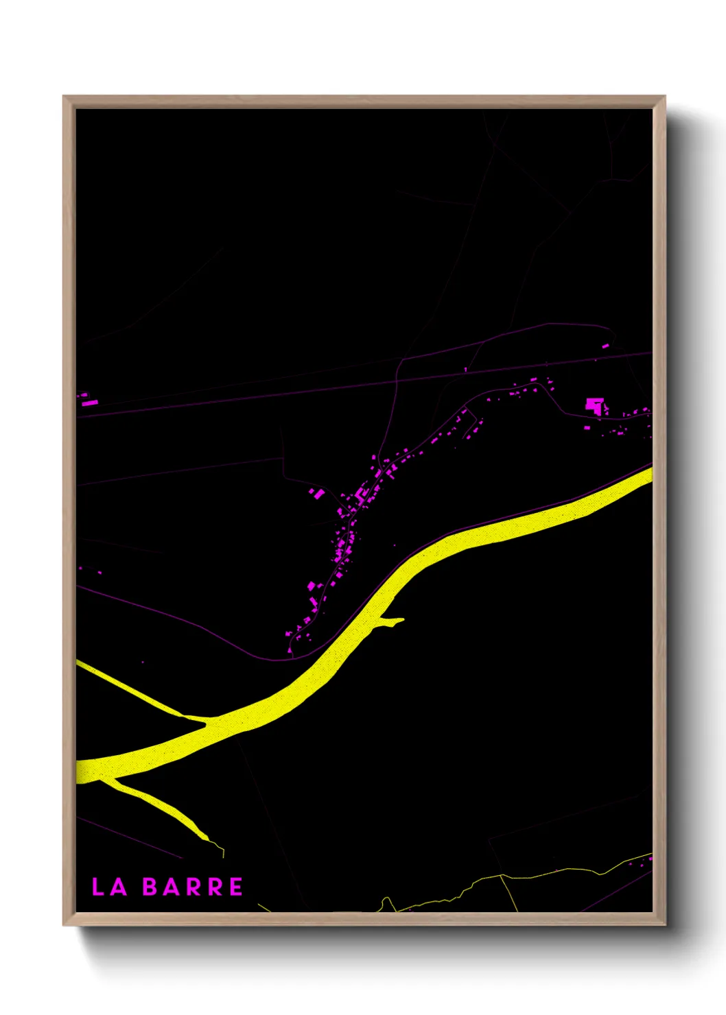 Une affiche de carte sur La Barre