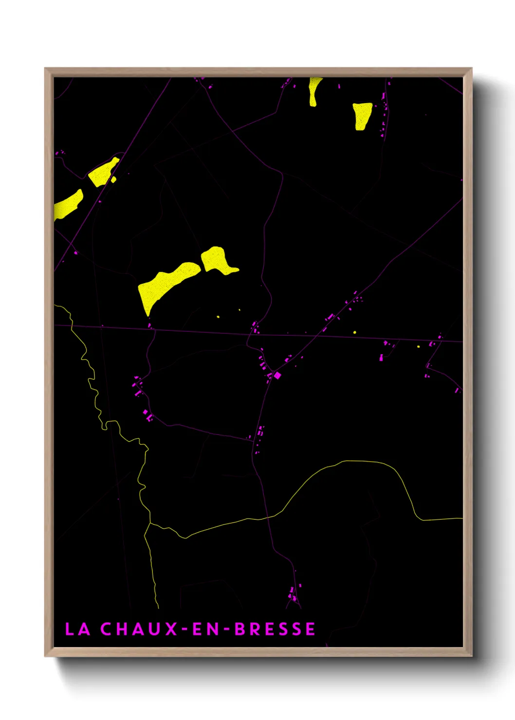 Une affiche de carte sur La Chaux-en-Bresse